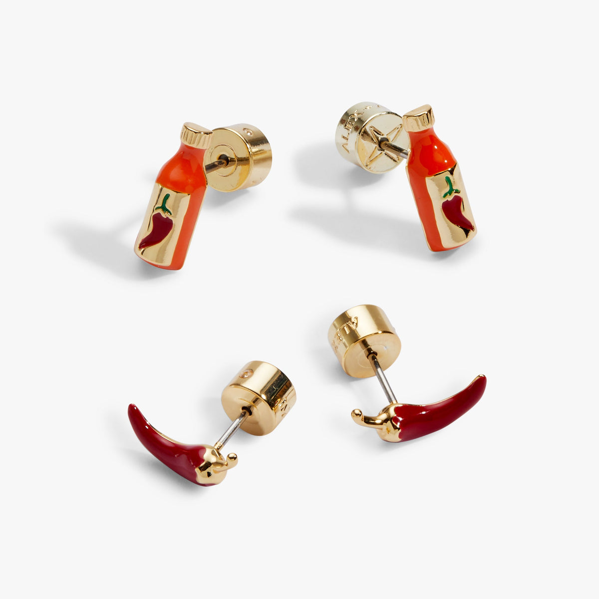 Alex and Ani Taco Hot Sauce & Pepper Stud Set