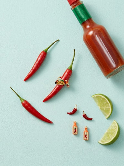 Alex and Ani Taco Hot Sauce & Pepper Stud Set