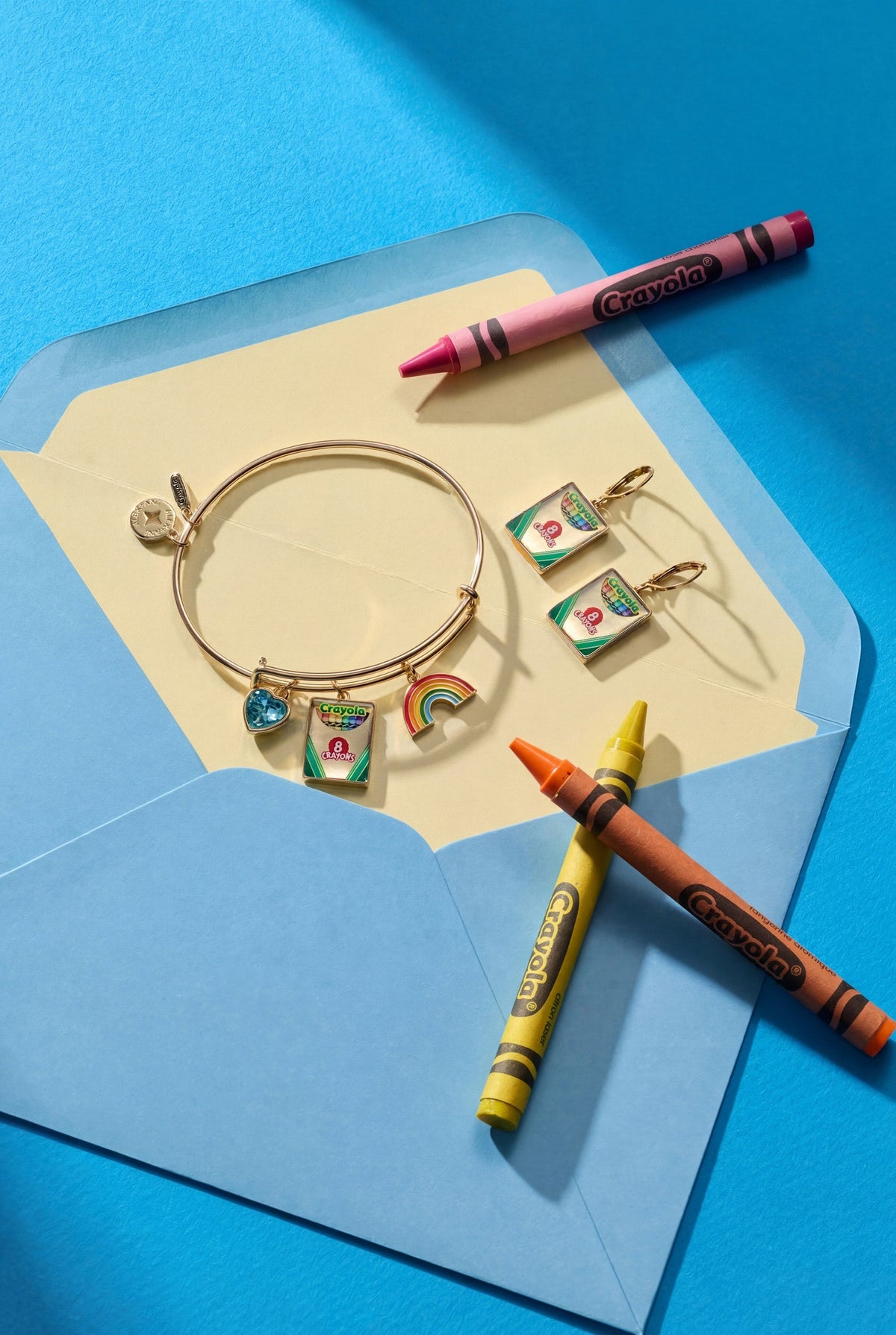 Alex and Ani Crayola 'To Teach Is To Color A Life Forever' Crayon Box Earrings