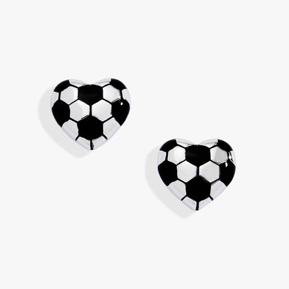 Alex and Ani Soccer Heart Stud Earrings
