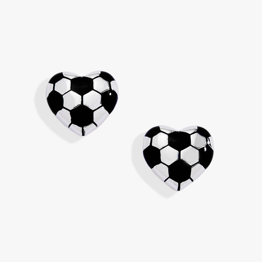 Alex and Ani Soccer Heart Stud Earrings