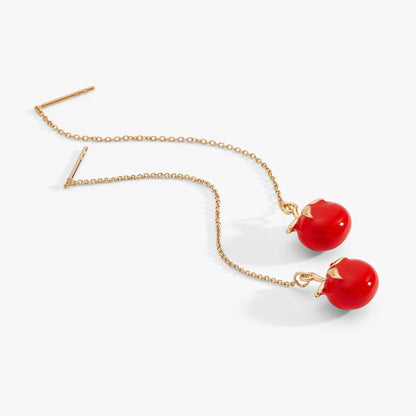 Alex and Ani Farmers' Market Tomato Threader Earrings