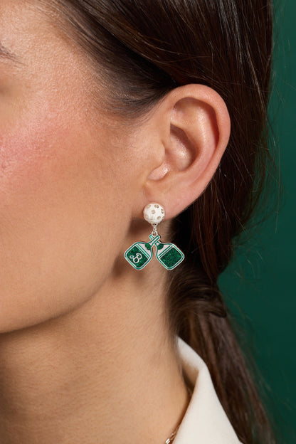 Alex and Ani Barbie™ Pickleball Drop Earrings