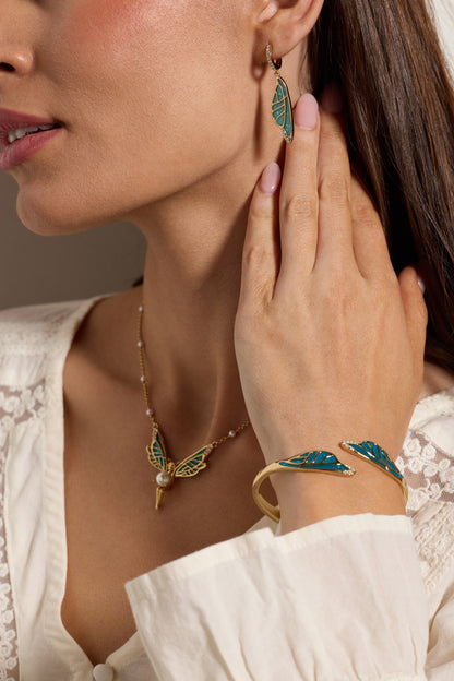 Alex and Ani Fae Wings Statement Earring