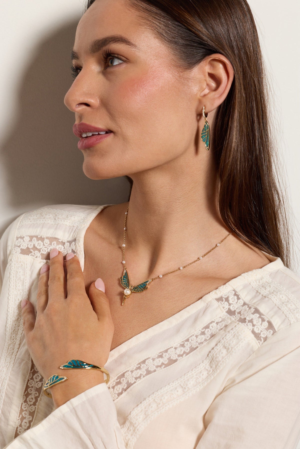 Alex and Ani Fae Wings Statement Earring