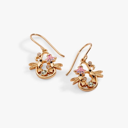 Alex and Ani Birds of a Feather Enamel Drop Earring