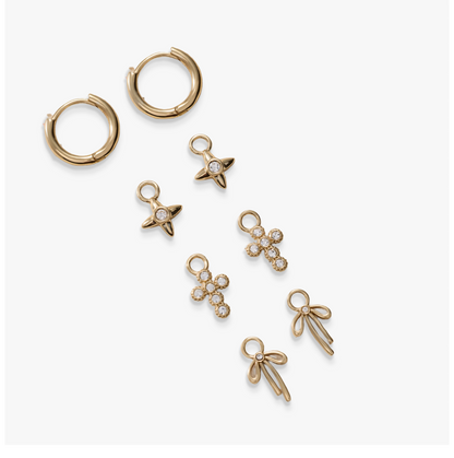 Alex and Ani Coquette Christian Huggie Earring Set