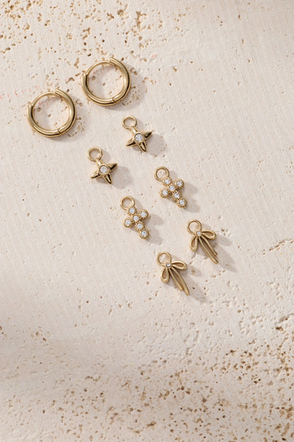 Alex and Ani Coquette Christian Huggie Earring Set