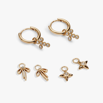 Alex and Ani Coquette Christian Huggie Earring Set