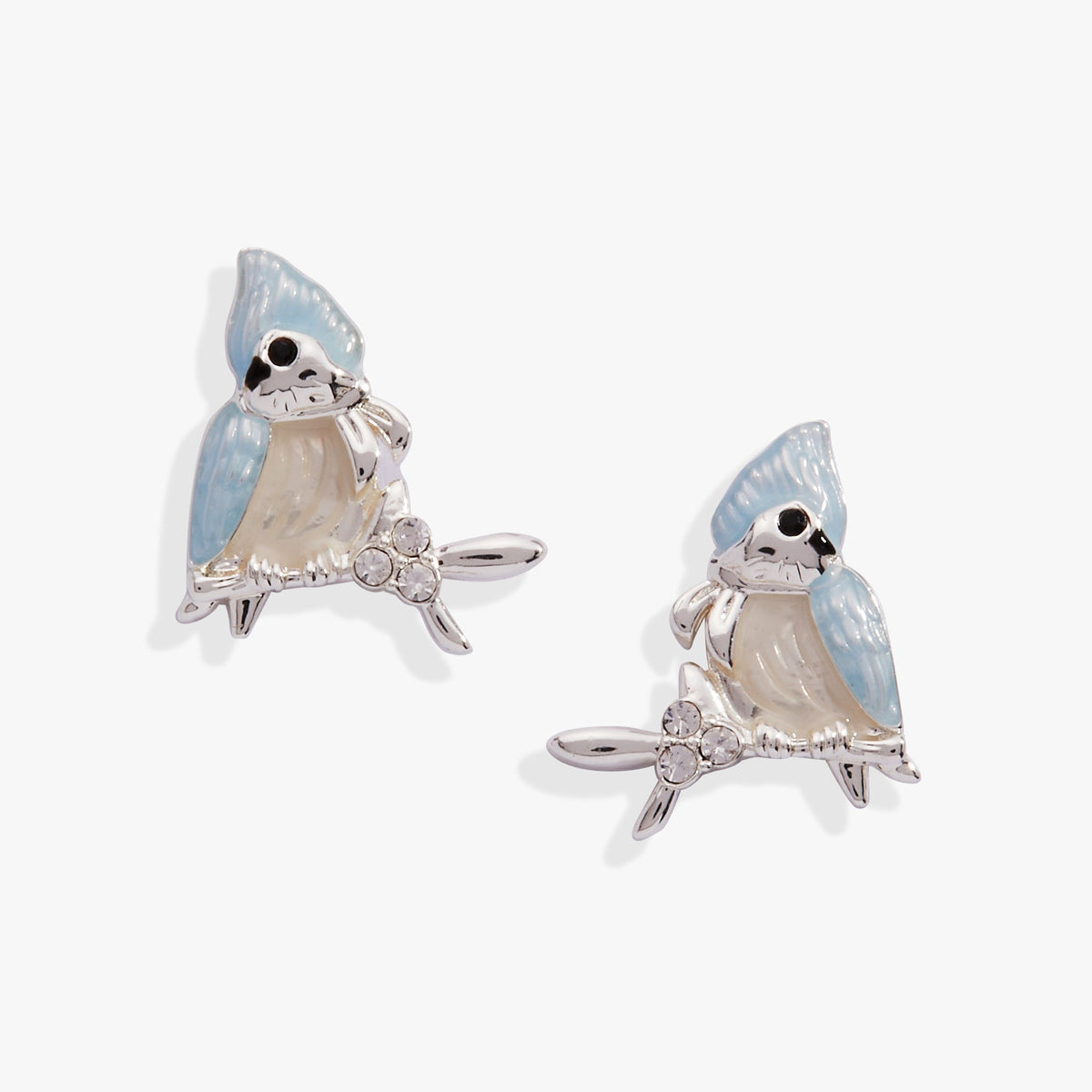 Alex and Ani Tufted Titmouse Stud Earrings