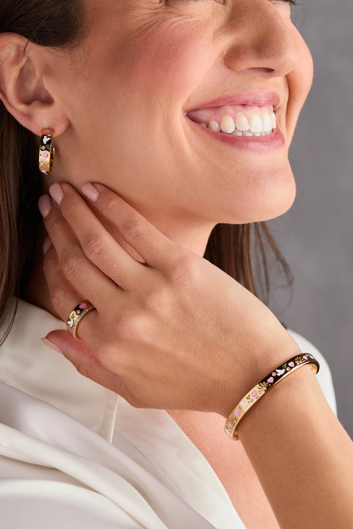 Alex and Ani Pray, wait and Trust hoop earring