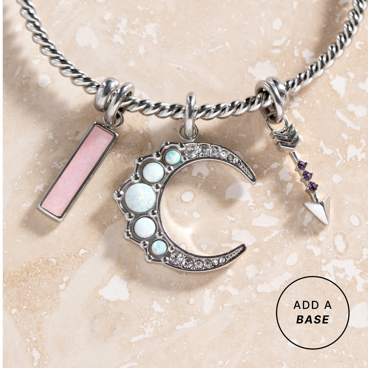 Alex and Ani Opal Moon Interchangeable Charm​