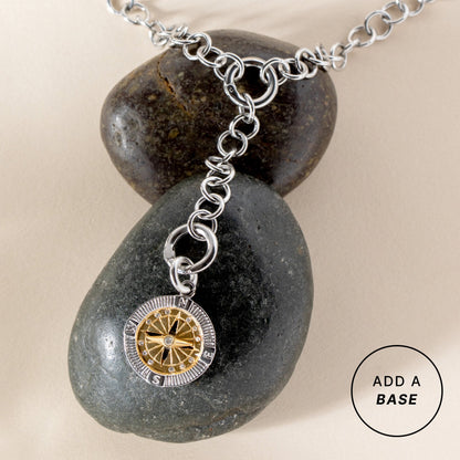 Alex and Ani Two-Tone Compass Interchangeable Charm