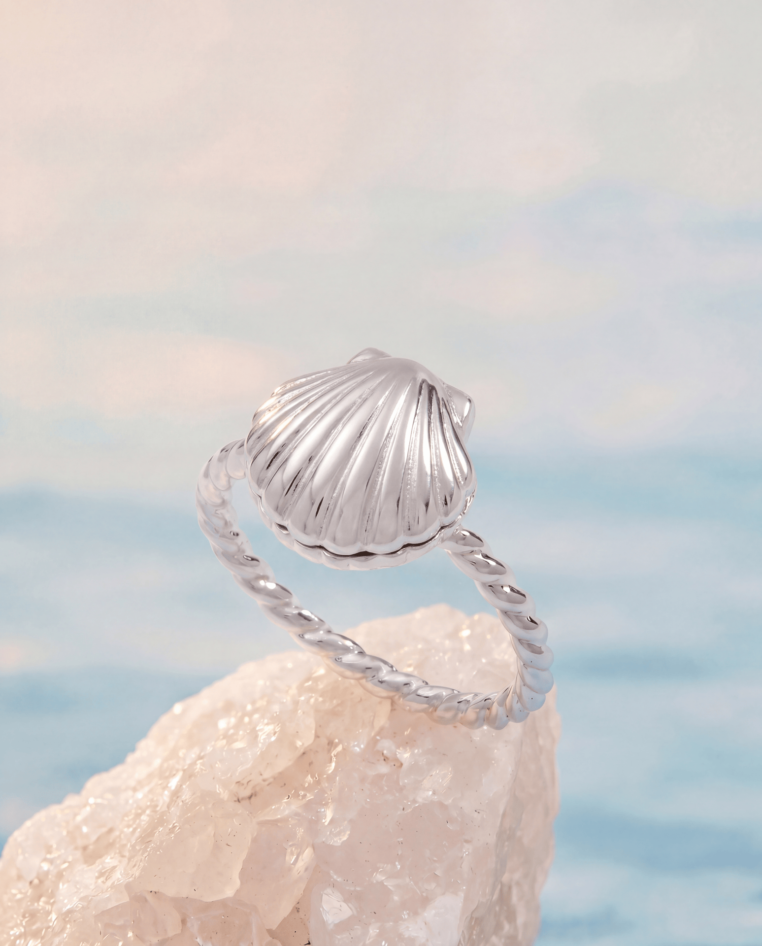 Alex and Ani Salt + Sea 'Seashells Are Love Letters In The Sand' Locket Ring