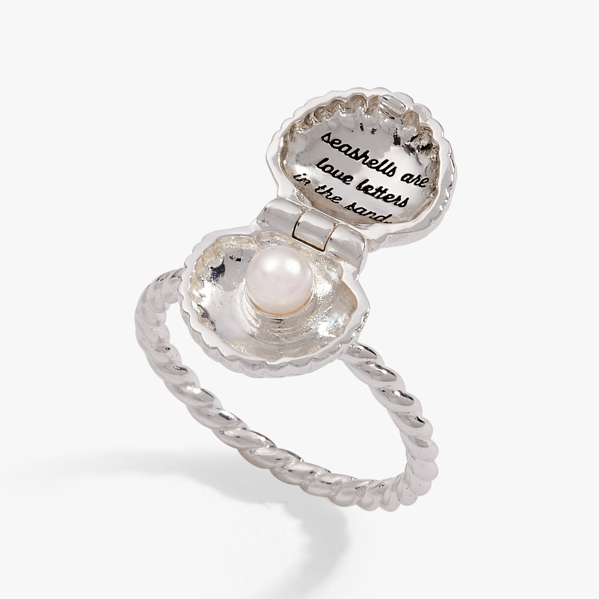 Alex and Ani Salt + Sea 'Seashells Are Love Letters In The Sand' Locket Ring