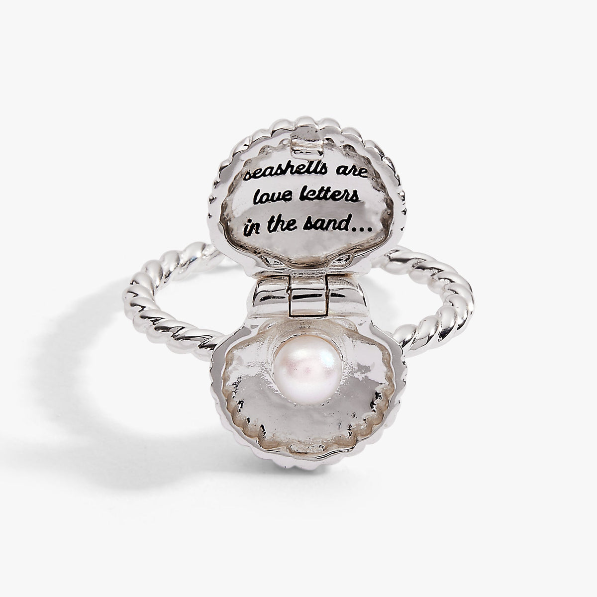 Alex and Ani Salt + Sea 'Seashells Are Love Letters In The Sand' Locket Ring