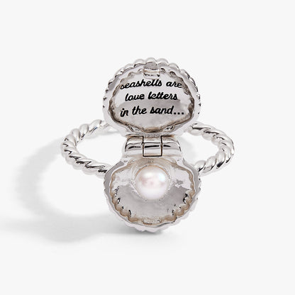 Alex and Ani Salt + Sea 'Seashells Are Love Letters In The Sand' Locket Ring