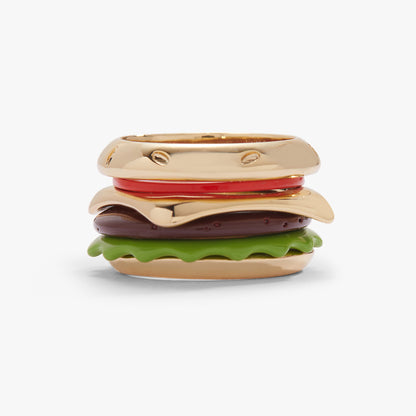 Alex and Ani Hot Grill Summer Hamburger Stacking Ring