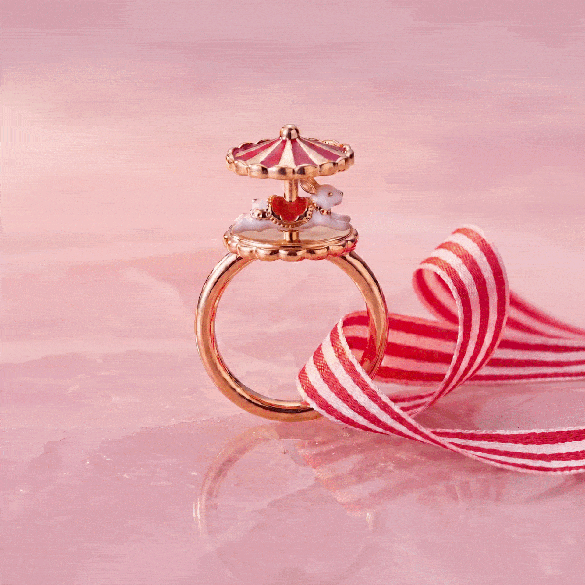 Alex and Ani Carnival Carousel Bunny Spinner Ring