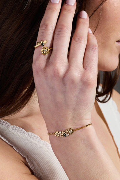 Alex and Ani Bee & Daisy Wrap Ring