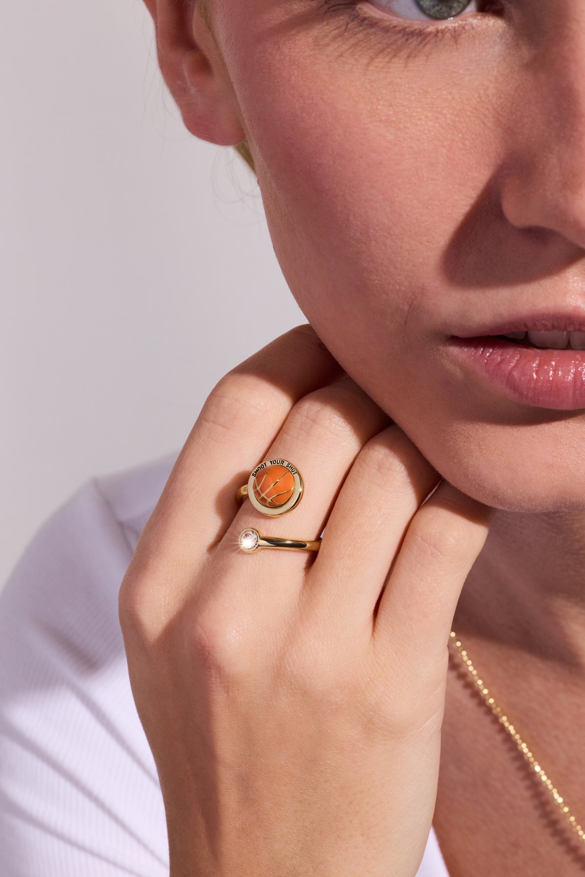 Alex and Ani Basketball Open Fidget Ring