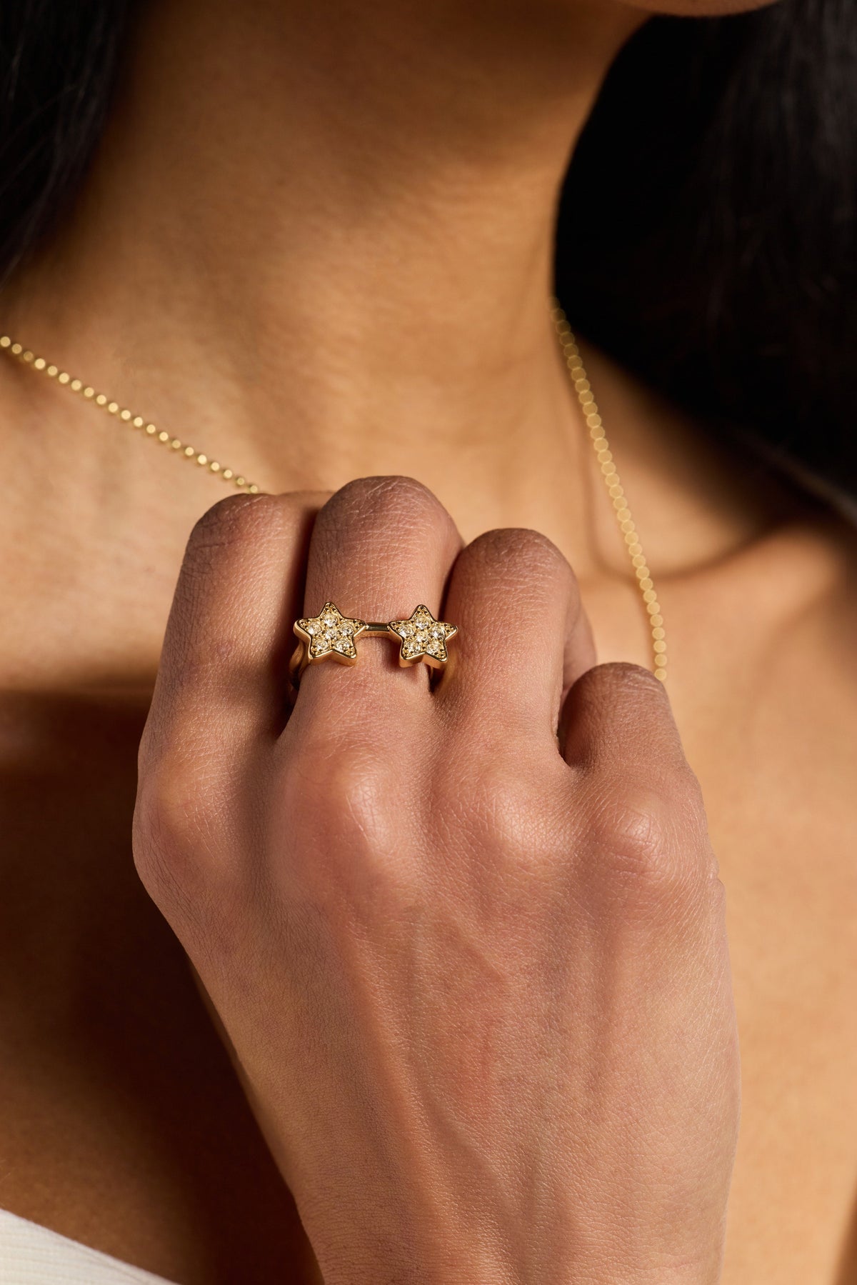 Alex and Ani 70s Star Glasses Ring