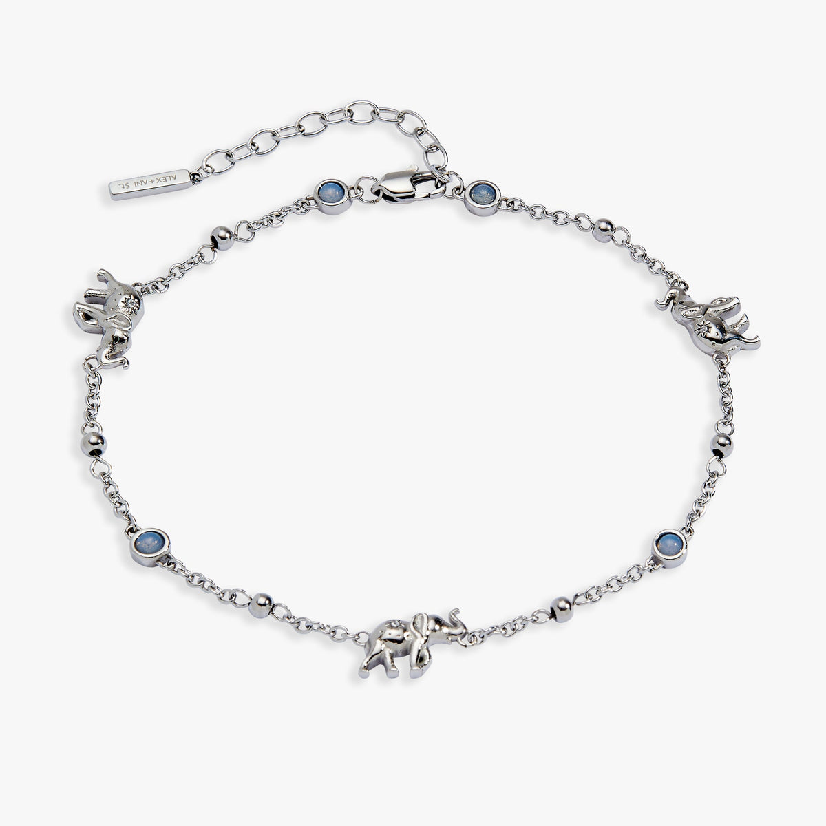 Alex and Ani Elephant Inline Charm Anklet