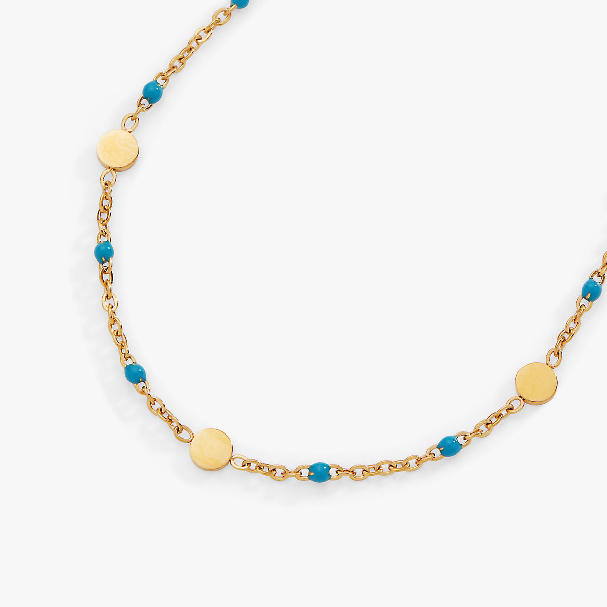 Alex and Ani Turquoise Enameled Chain Coin Station Anklet