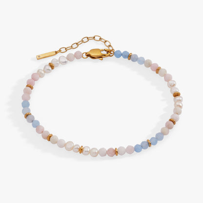 Alex and Ani Sandy Peach Ombre Semi-Precious Beaded Anklet