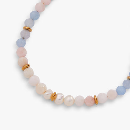Alex and Ani Sandy Peach Ombre Semi-Precious Beaded Anklet