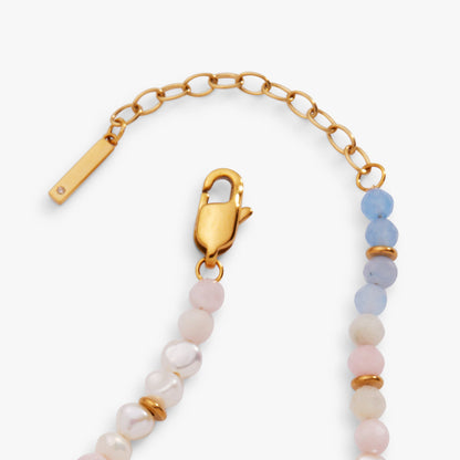 Alex and Ani Sandy Peach Ombre Semi-Precious Beaded Anklet