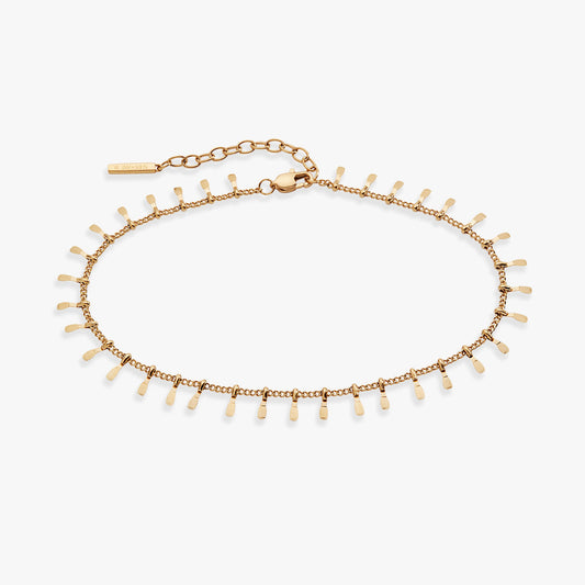 Alex and Ani Paddle Tassel Chain Anklet
