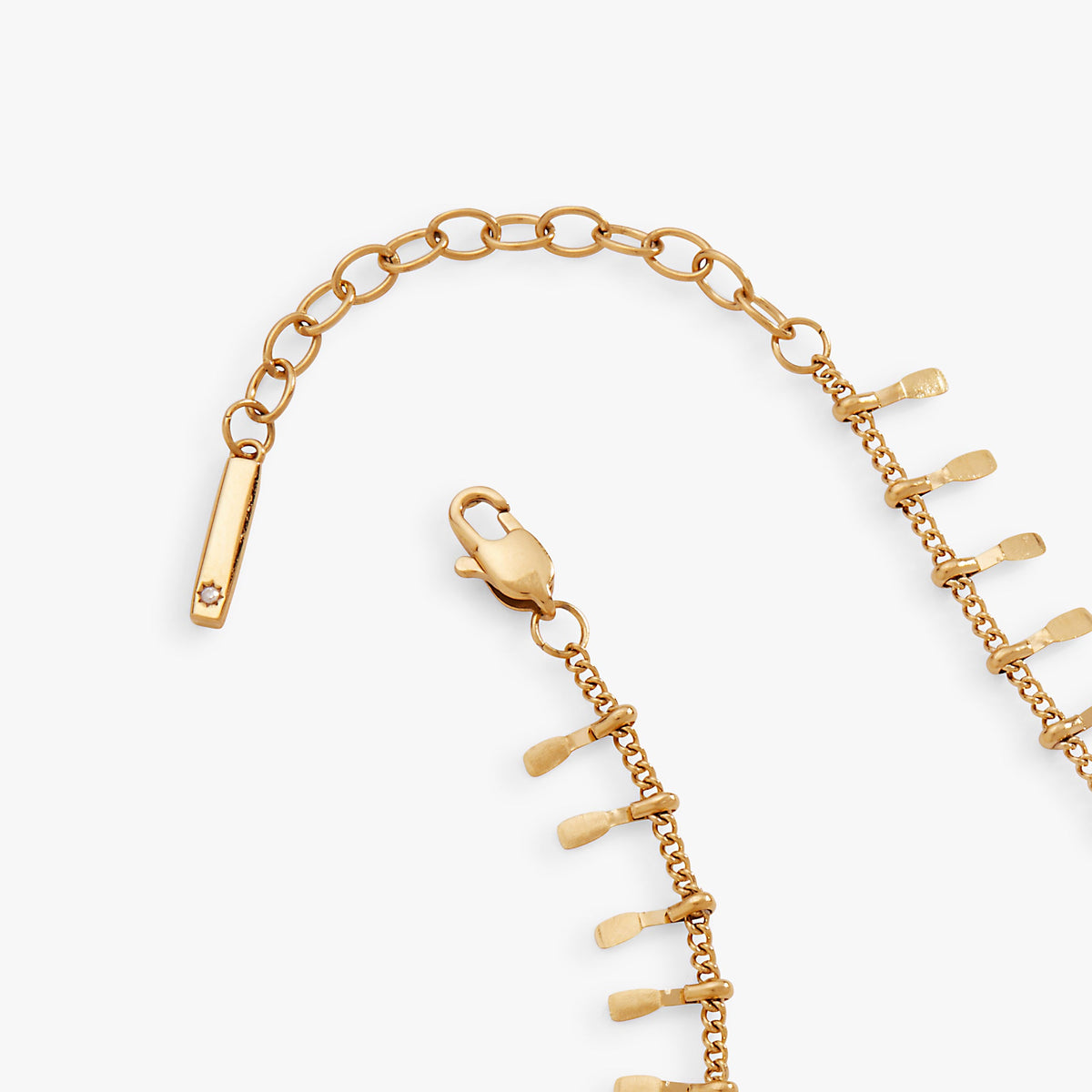 Alex and Ani Paddle Tassel Chain Anklet