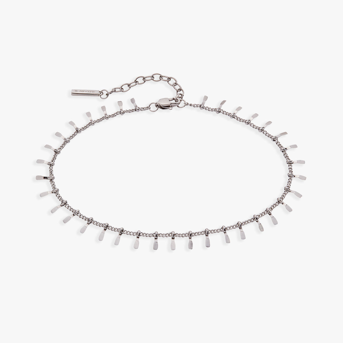 Alex and Ani Paddle Tassel Chain Anklet