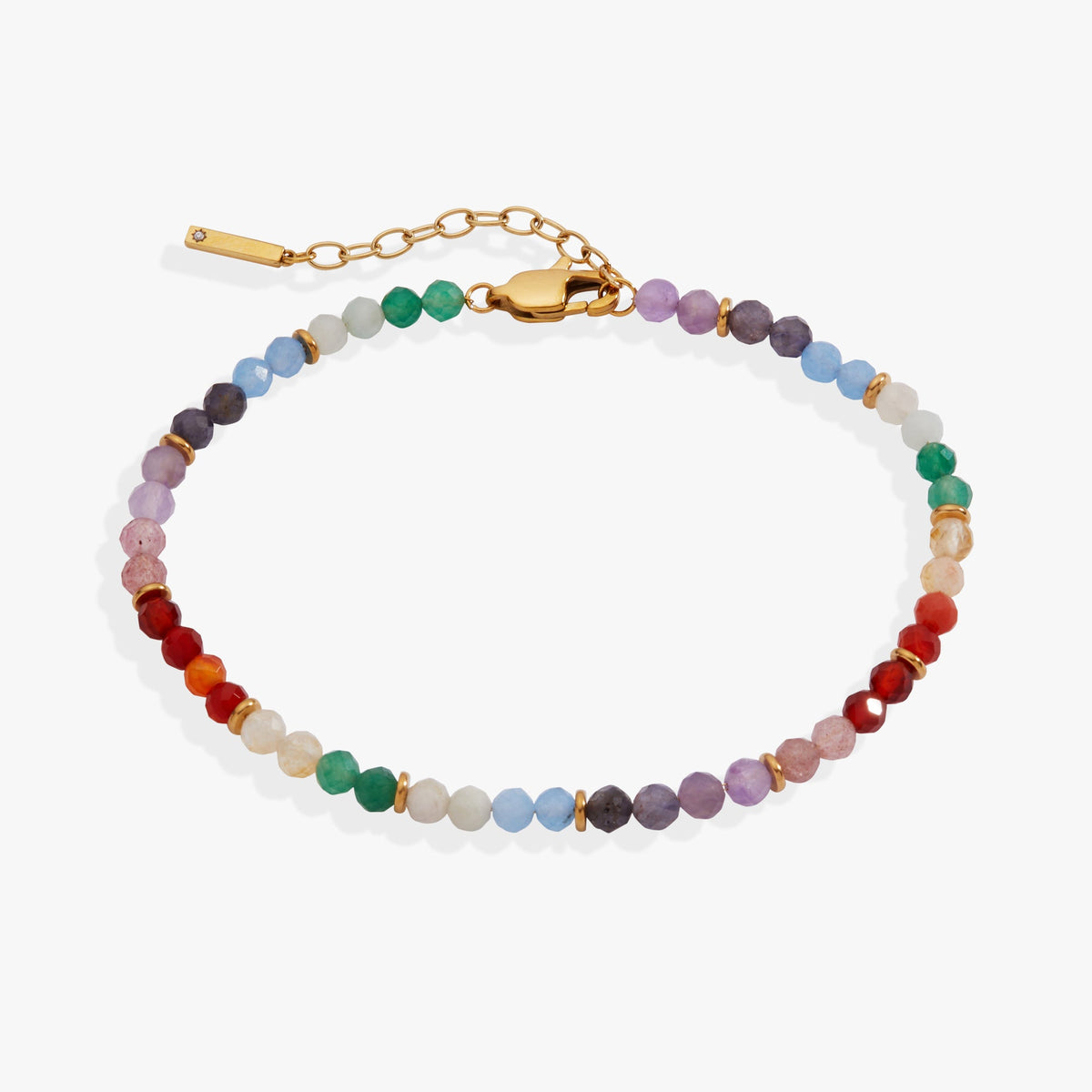 Alex and Ani Rainbow Ombre Semi-Precious Beaded Anklet