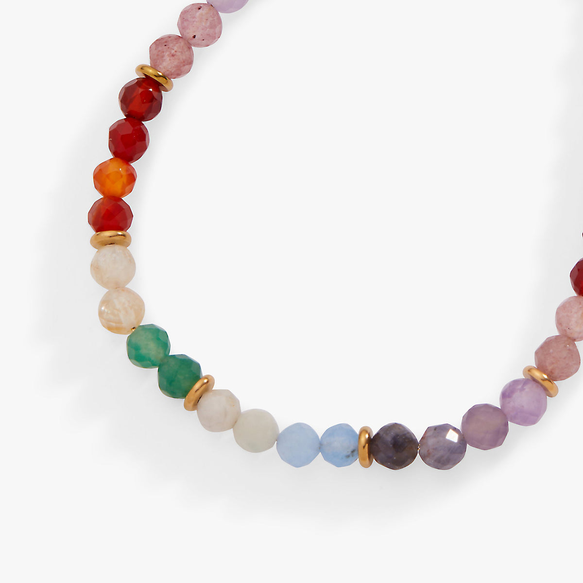 Alex and Ani Rainbow Ombre Semi-Precious Beaded Anklet