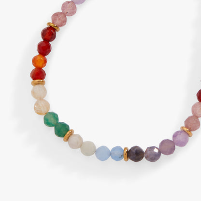 Alex and Ani Rainbow Ombre Semi-Precious Beaded Anklet