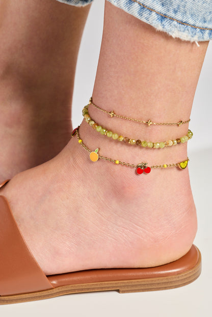 Alex and Ani Green Ombre Semi-Precious Beaded Anklet