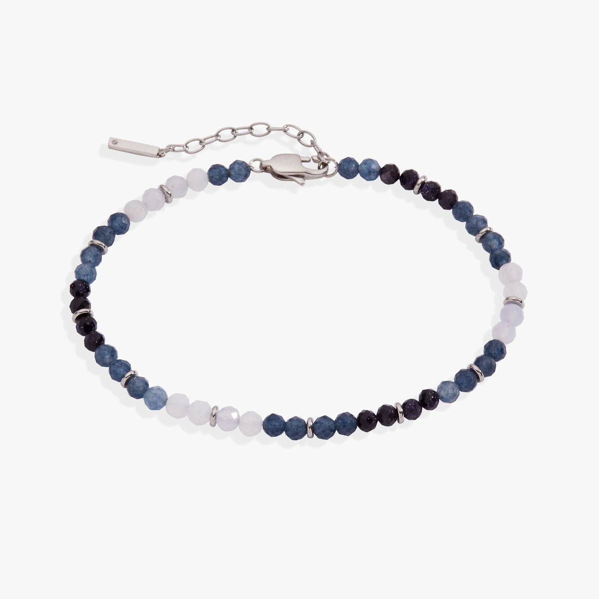 Alex and Ani Blue Ombre Semi-Precious Beaded Anklet