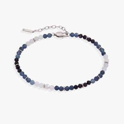Alex and Ani Blue Ombre Semi-Precious Beaded Anklet