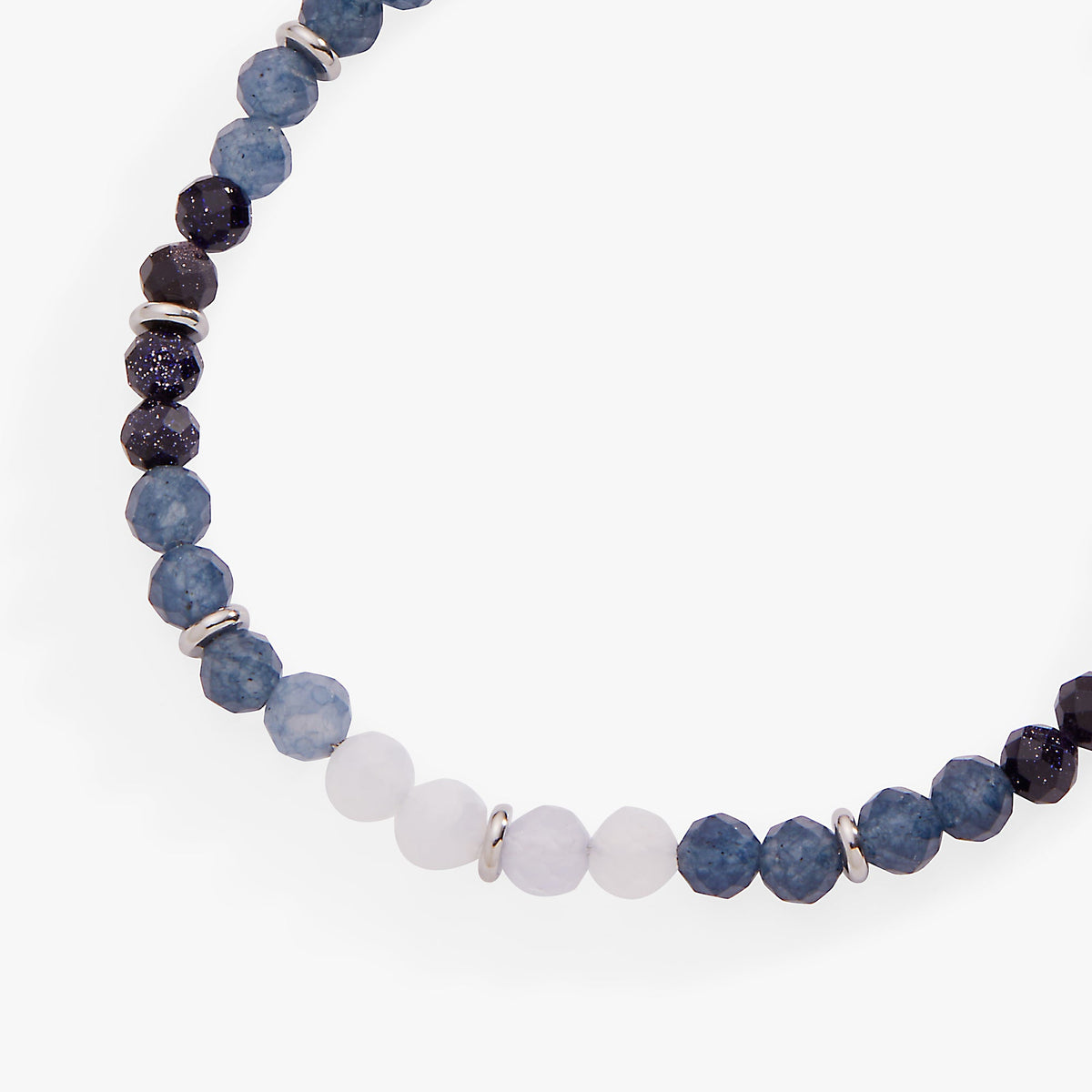 Alex and Ani Blue Ombre Semi-Precious Beaded Anklet