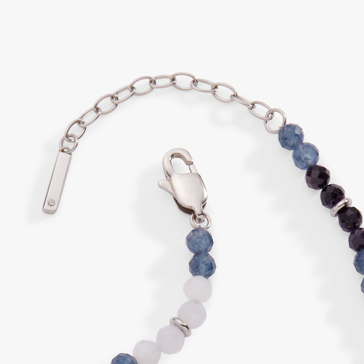 Alex and Ani Blue Ombre Semi-Precious Beaded Anklet