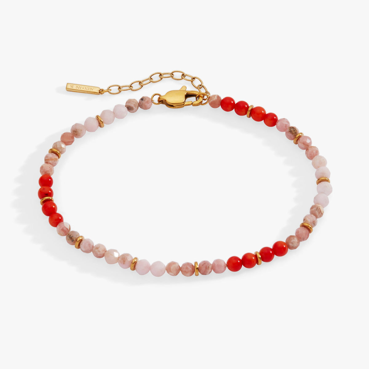 Alex and Ani Coral Ombre Semi-Precious Beaded Anklet