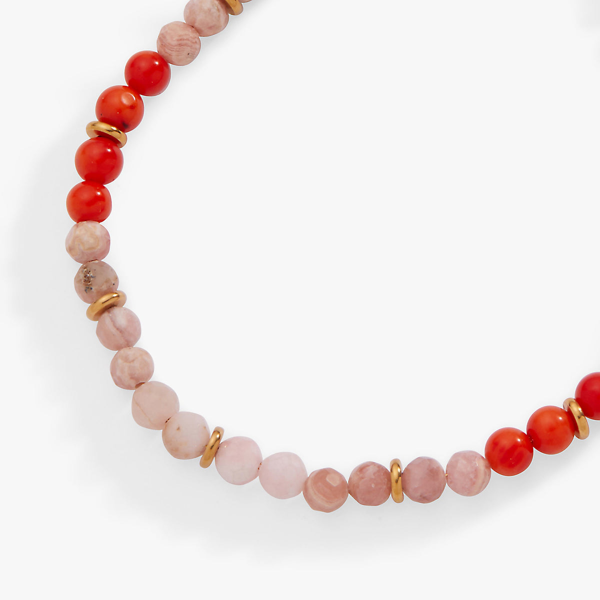 Alex and Ani Coral Ombre Semi-Precious Beaded Anklet