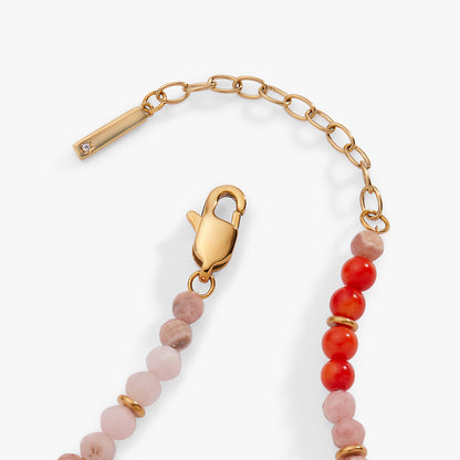 Alex and Ani Coral Ombre Semi-Precious Beaded Anklet