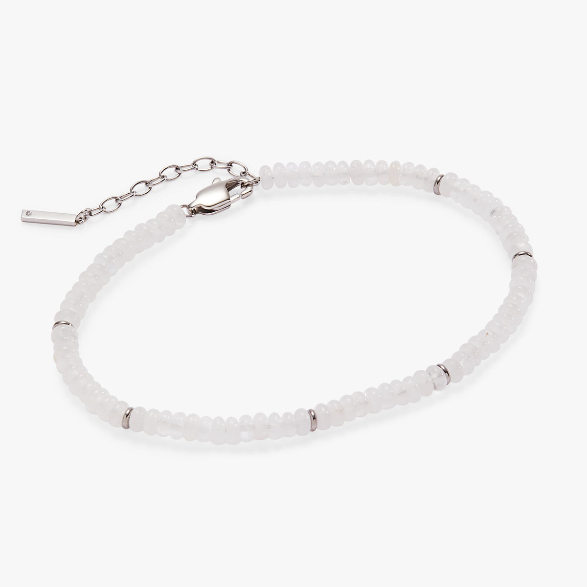 Alex and Ani Clear Quartz Semi-Precious Beaded Anklet