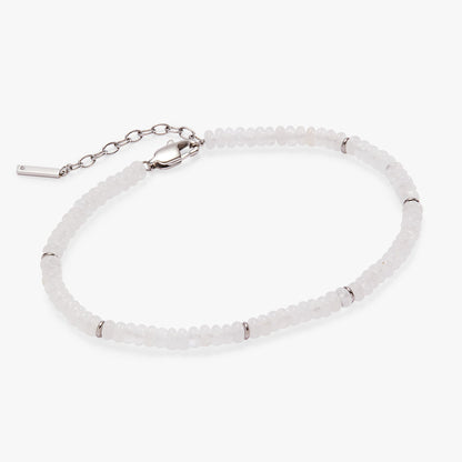 Alex and Ani Clear Quartz Semi-Precious Beaded Anklet