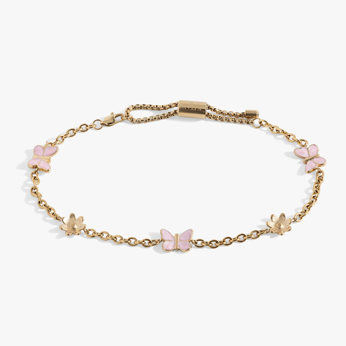 Alex and Ani Butterfly and Flower Anklet