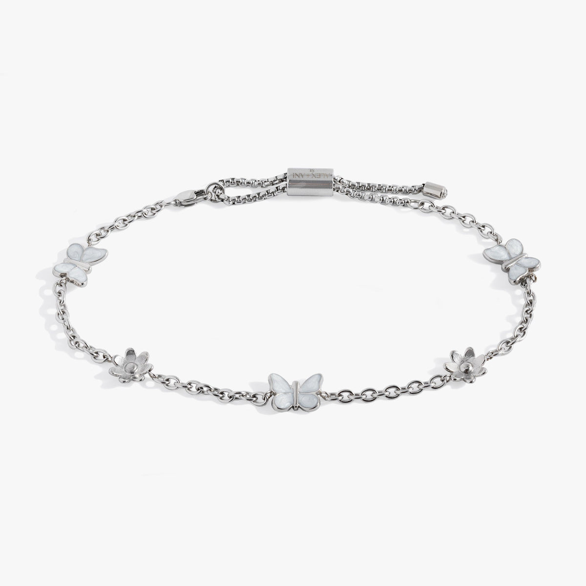 Alex and Ani Butterfly and Flower Anklet