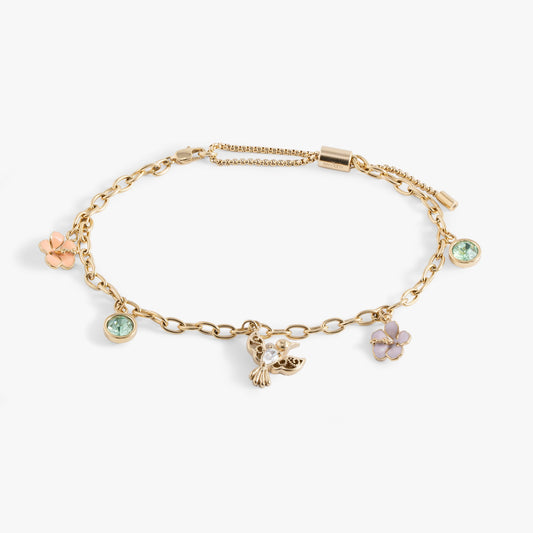 Alex and Ani Hummingbird Multicharm Adjustable Anklet